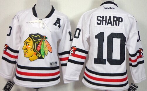 Personalized Youth Chicago Blackhawks #10 Patrick Sharp 2015 Winter Classic White Jersey