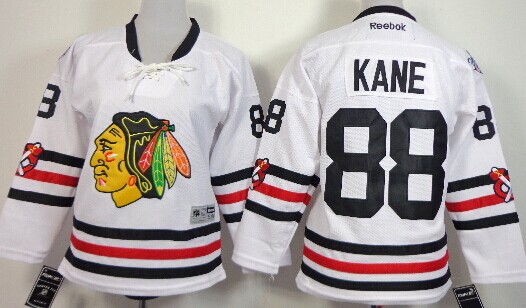Personalized Youth Chicago Blackhawks #88 Patrick Kane 2015 Winter Classic White Jersey