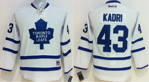 Personalized Youth Toronto Maple Leafs #43 Nazem Kadri White Jersey