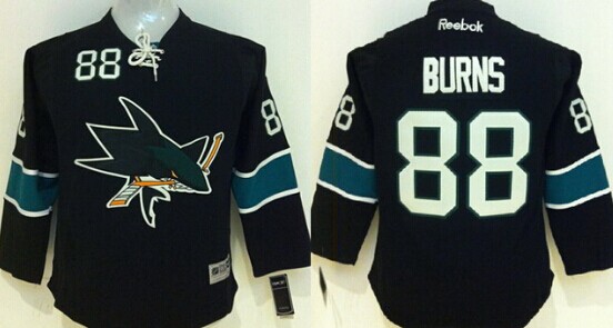 Personalized Youth San Jose Sharks #88 Brent Burns Black Third Jersey