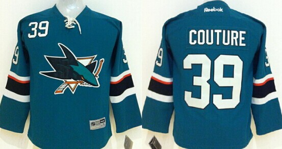 Personalized Youth San Jose Sharks #39 Logan Couture 2014 Blue Jersey