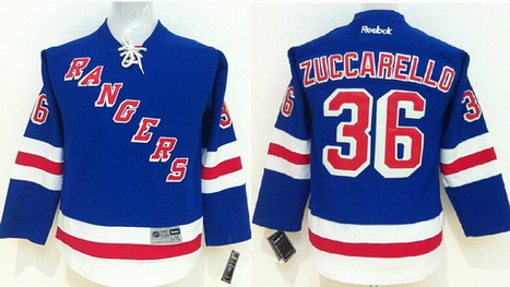 Personalized Youth New York Rangers #36 Mats Zuccarello Light Blue Jersey