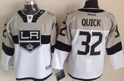 Personalized Youth Los Angeles Kings #32 Jonathan Quick 2015 Stadium Series Gray/White Jersey