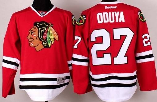 Personalized Youth Chicago Blackhawks #27 Johnny Oduya Red Jersey