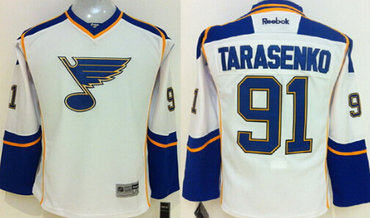 Personalized Youth St. Louis Blues #91 Vladimir Tarasenko White Jersey