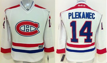 Personalized Youth Montreal Canadiens #14 Tomas Plekanec White Jersey
