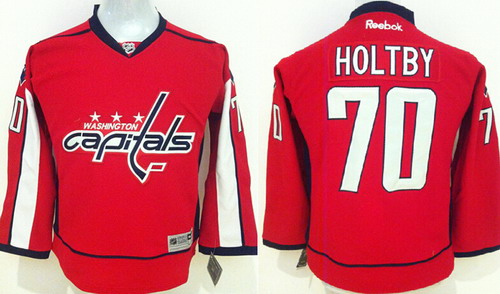 Personalized Youth Washington Capitals #70 Braden Holtby 2015 Red Jersey