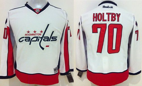 Personalized Youth Washington Capitals #70 Braden Holtby 2015 White Jersey