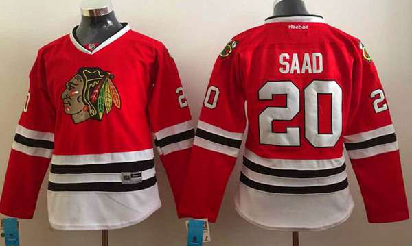Personalized Women’s Chicago Blackhawks #20 Brandon Saad Red Jersey