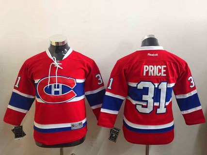 Personalized Youth Montreal Canadiens #31 Carey Price Reebok Red 2015-16 Premier Hockey Jersey
