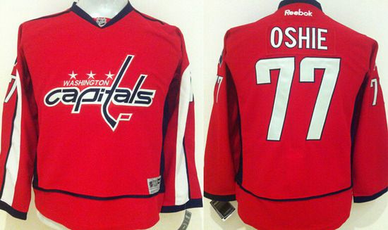 Personalized Youth Washington Capitals #77 T.J. Oshie Home Red NHL Reebok Jersey