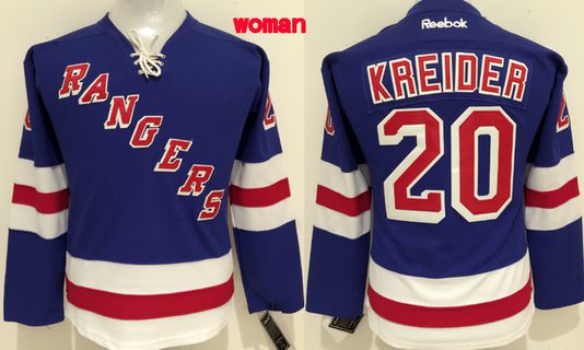 Personalized Women’s New York Rangers #20 Chris Kreider Light Blue Womens Jersey