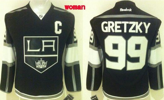 Personalized Women’s Los Angeles Kings #99 Wayne Gretzky Reebok Black Hockey Jersey