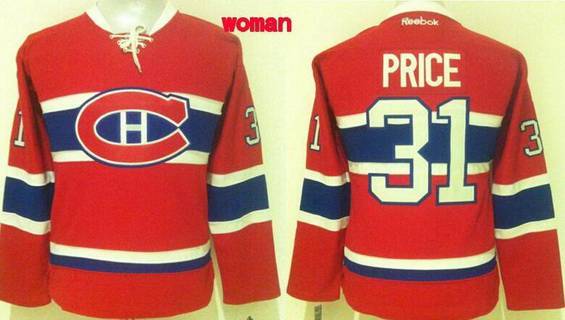 Personalized Women’s Montreal Canadiens #31 Carey Price Reebok Red 2015-16 Home Premier Jersey