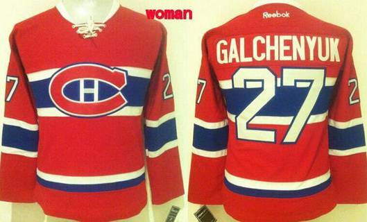 Personalized Women’s Montreal Canadiens #27 Alex Galchenyuk Reebok Red 2015-16 Home Premier Jersey
