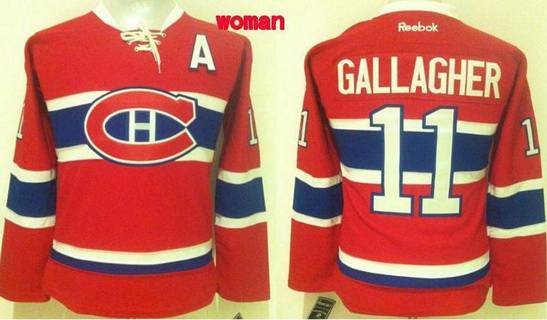 Personalized Women’s Montreal Canadiens #11 Brendan Gallagher Reebok Red 2015-16 Home Premier Jersey
