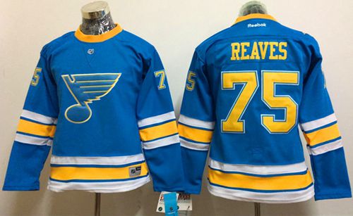 Personalized Women’s St. Louis Blues #75 Ryan Reaves Light Blue 2017 Winter Classic Stitched NHL Jersey