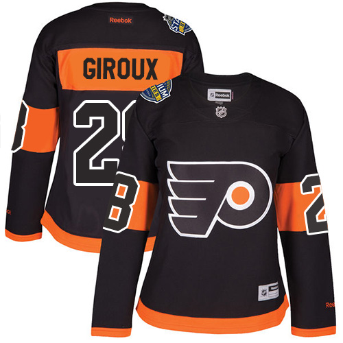 Personalized Women’s Philadelphia Flyers #28 Claude Giroux Black 2017 Stadium Series Stitched NHL Jersey