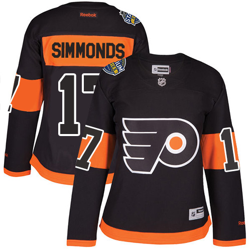 Personalized Women’s Philadelphia Flyers #17 Wayne Simmonds Black 2017 Stadium Series Stitched NHL Jersey