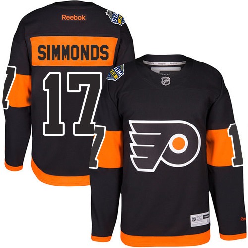 Personalized Youth Philadelphia Flyers #17 Wayne Simmonds Black 2017 Stadium Series Stitched NHL Jersey
