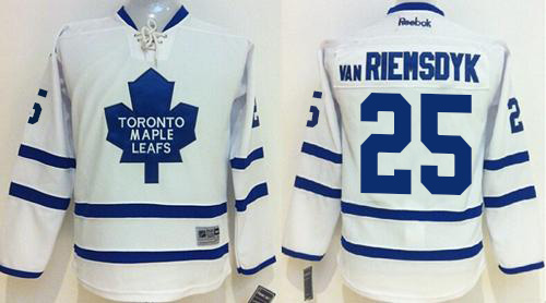 Personalized Youth Toronto Maple Leafs #25 James Van Riemsdyk White Stitched NHL Jersey