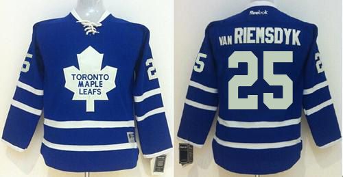 Personalized Youth Toronto Maple Leafs #25 James Van Riemsdyk Blue Home Stitched NHL Jersey