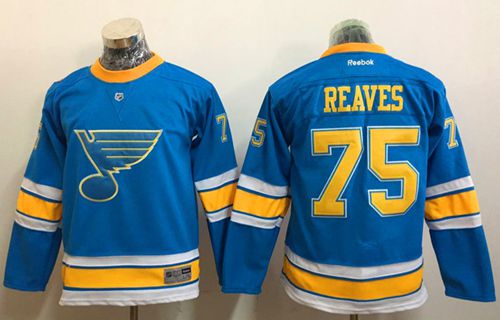 Personalized Youth St. Louis Blues #75 Ryan Reaves Light Blue 2017 Winter Classic Stitched NHL Jersey