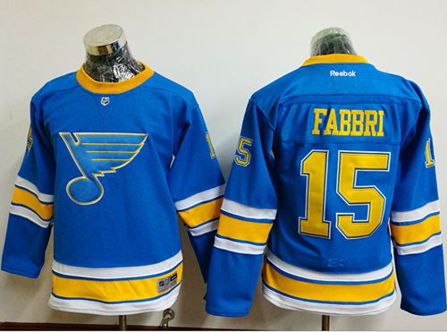 Personalized Youth St. Louis Blues #15 Robby Fabbri Light Blue 2017 Winter Classic Stitched NHL Jersey