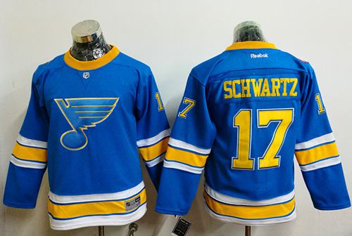 Personalized Youth St. Louis Blues #17 Jaden Schwartz Light Blue 2017 Winter Classic Stitched NHL Jersey