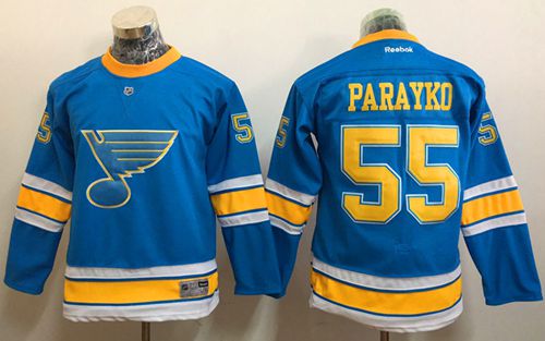 Personalized Youth St. Louis Blues #55 Colton Parayko Light Blue 2017 Winter Classic Stitched NHL Jersey