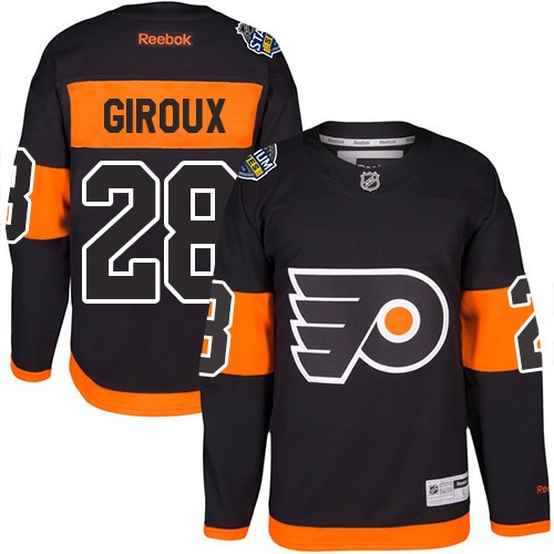 Personalized Youth Philadelphia Flyers #28 Claude Giroux Black 2017 Stadium Series Stitched NHL Jersey