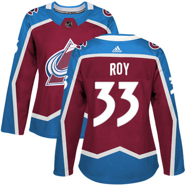 Personalized Colorado Avalanche #33 Patrick Roy Burgundy Home Authentic Women’s Stitched NHL Jersey