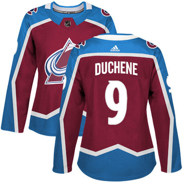 Personalized Colorado Avalanche #9 Matt Duchene Burgundy Home Authentic Women’s Stitched NHL Jersey