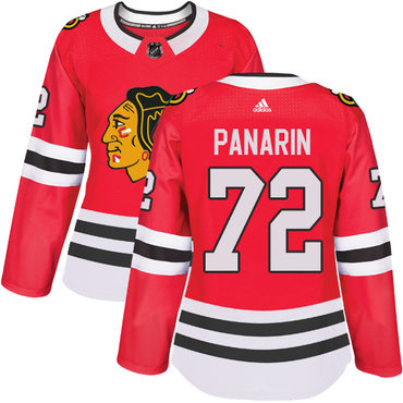 Personalized Women’s Chicago Blackhawks #72 Artemi Panarin Red Home Authentic Stitched NHL Jersey