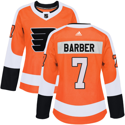 Personalized Women’s Philadelphia Flyers #7 Bill Barber Orange Home Authentic Stitched NHL Jersey