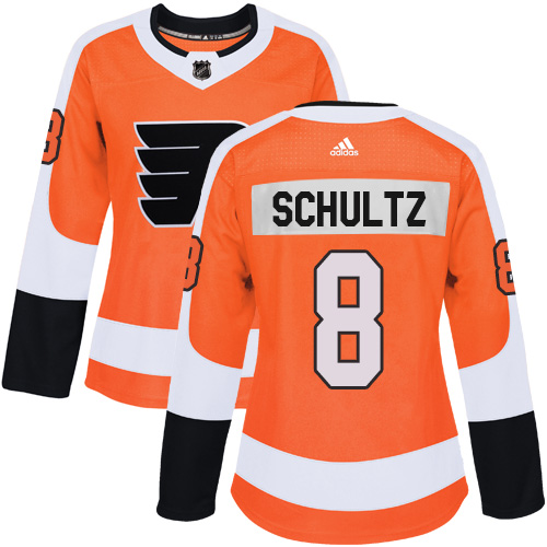Personalized Women’s Philadelphia Flyers #8 Dave Schultz Orange Home Authentic Stitched NHL Jersey