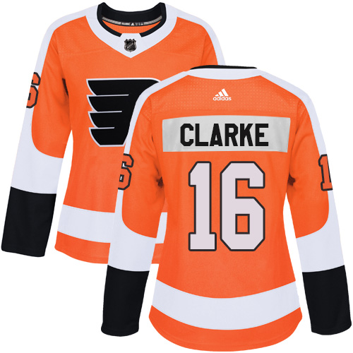 Personalized Women’s Philadelphia Flyers #16 Bobby Clarke Orange Home Authentic Stitched NHL Jersey