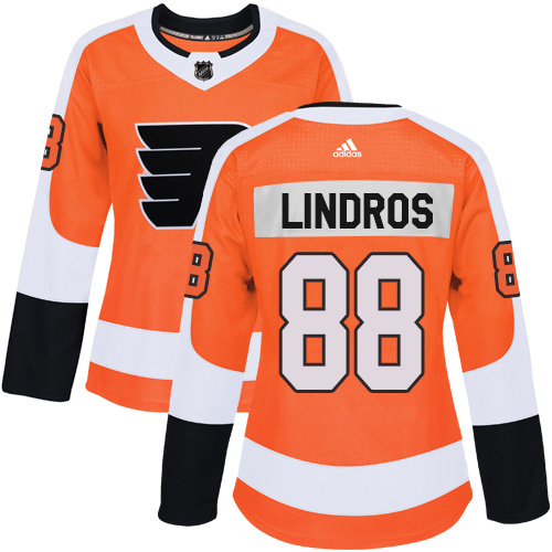 Personalized Women’s Philadelphia Flyers #88 Eric Lindros Orange Home Authentic Stitched NHL Jersey