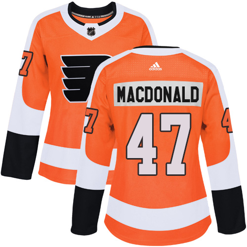 Personalized Women’s Philadelphia Flyers #47 Andrew MacDonald Orange Home Authentic Stitched NHL Jersey