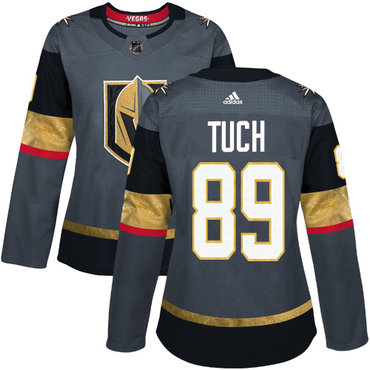Personalized Women’s Vegas Golden Knights #89 Alex Tuch Grey Home Authentic Stitched NHL Jersey