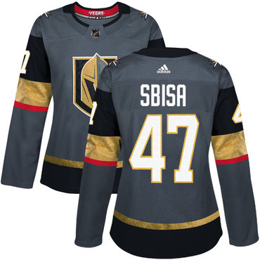 Personalized Women’s Vegas Golden Knights #47 Luca Sbisa Grey Home Authentic Stitched NHL Jersey