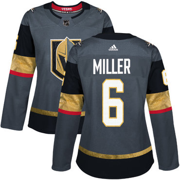 Personalized Women’s Vegas Golden Knights #6 Colin Miller Grey Home Authentic Stitched NHL Jersey