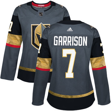 Personalized Women’s Vegas Golden Knights #7 Jason Garrison Grey Home Authentic Stitched NHL Jersey