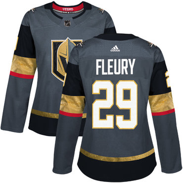 Personalized Women’s Vegas Golden Knights #29 Marc-Andre Fleury Grey Home Authentic Stitched NHL Jersey