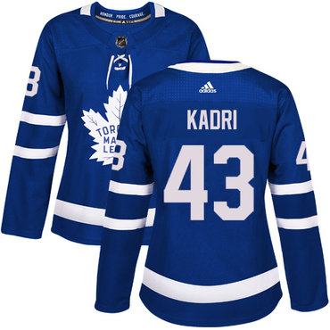 Personalized Women’s Toronto Maple Leafs #43 Nazem Kadri Blue Home Authentic Stitched NHL Jersey