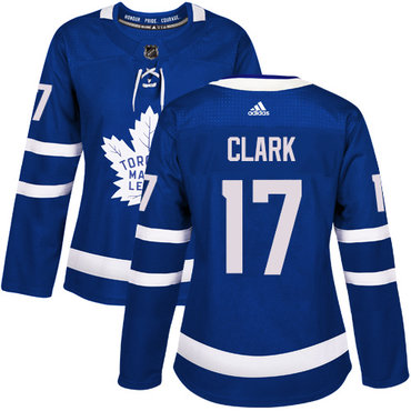 Personalized Women’s Toronto Maple Leafs #17 Wendel Clark Blue Home Authentic Stitched NHL Jersey