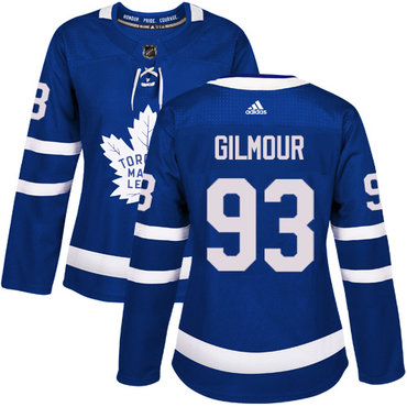 Personalized Women’s Toronto Maple Leafs #93 Doug Gilmour Blue Home Authentic Stitched NHL Jersey