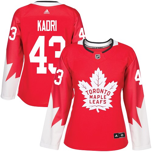 Personalized Women’s Toronto Maple Leafs #43 Nazem Kadri Red Team Canada Authentic Stitched NHL Jersey