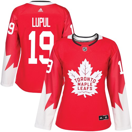 Personalized Women’s Toronto Maple Leafs #19 Joffrey Lupul Red Team Canada Authentic Stitched NHL Jersey