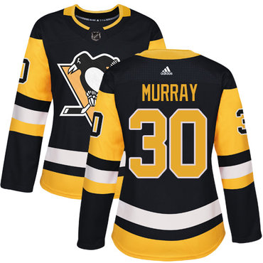 Personalized Women’s Pittsburgh Penguins #30 Matt Murray Black Home Authentic Stitched NHL Jersey